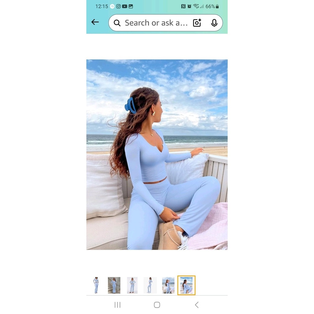 Fairy‎ Womens 2 Piece Loungewear Size Small Blue